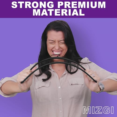 MIZGI All Black Velvet Hangers 40 Pack,Premium Flocked Clothes Hangers Non-Slip Felt Hangers,Sturdy Black Hangers Heavy Duty Coat Hangers,Durable Suit Hangers for Space Saving, No Hanger Marks