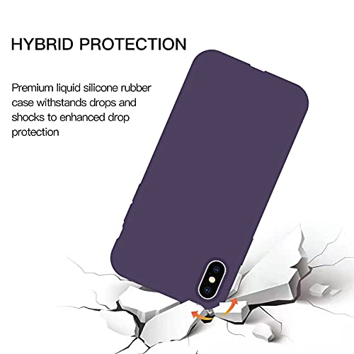 ZVastt iPhone Xs Max Case Liquid Silicone Gel Rubber Slim Phone Case Soft Anti-Scratch Durable Microfiber Lining Full Body Shockproof Protective Smooth Cover for iPhone Xs Max 6.5", Creamy White