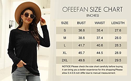 OFEEFAN Pink Sweaters for Women Square Neck Womens Fall Clothes 2023 Hot Pink XL