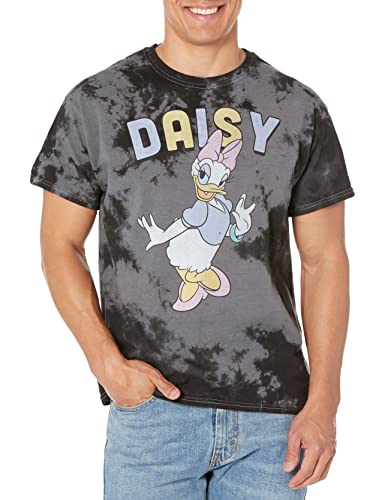 Disney Characters Daisy Duck Young Men's Short Sleeve Tee Shirt, BLU/PNK/LY, Small