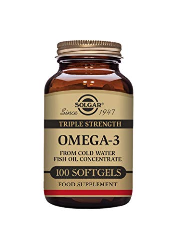 Solgar Triple Strength Omega-3 950 mg, 100 Softgels - Supports Cardiovascular, Joint & Skin Health - Heart Healthy Supplement - Essential Fatty Acids - Non GMO, Gluten/ Dairy Free - 100 Servings