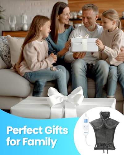 RENPHO Large Full Body Heating Pad, Practical Gifts for Her Him, Electric Heat Pad for Neck and Shoulders and Back Pain Relief, Hsa Store Eligible Items, FSA Eligible, ETL Certified, 24"x37", Brown