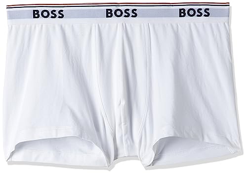 BOSS Hugo Men's 3-Pack Cotton Trunk, New Grey/Charcoal/Black, Small