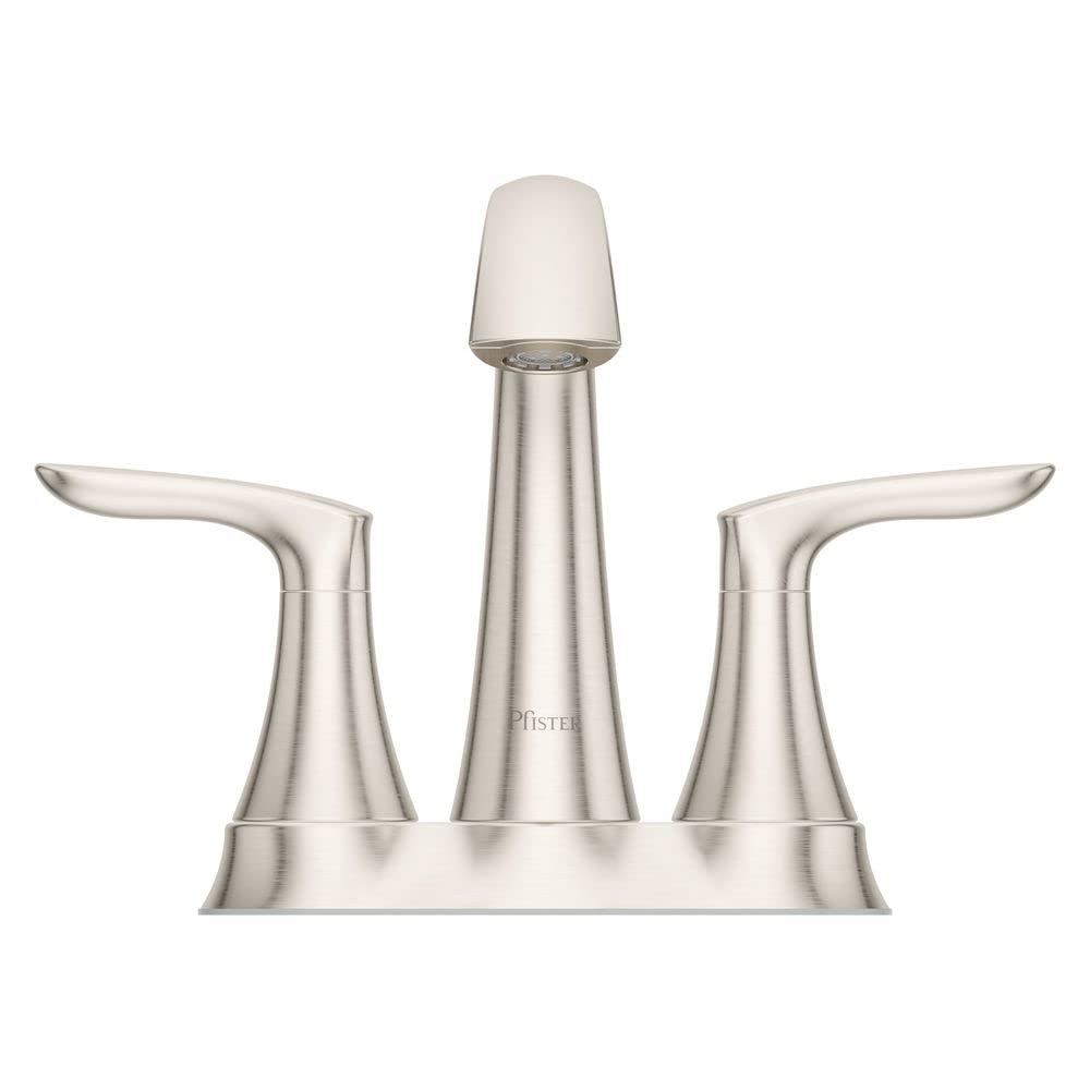 Pfister Weller Bathroom Sink Faucet, 4-Inch Centerset, 2-Handle, 3-Hole, Matte Black Finish, LG48WRPB