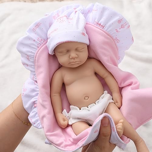 12" Boy Micro Preemie Full Body Silicone Doll Lulu Lifelike Mini Reborn Doll Surprice Children Anti-Stress My Melody - Unpainted