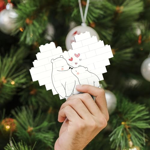 Eburffo Puzzle Jigsaw Puzzles Valentines Day Building Brick Blocks Heart Shaped Ornament Love Tree Couples for Girlfriend Boyfriend