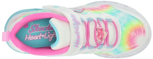 Skechers Kids Flutter Heart Lights-Groovy Sneaker, Lavender/Aqua, 13 US Unisex Little Kid