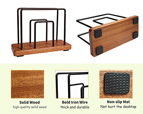 Wooden Napkin Holder with Metal for table, Upright Tabletop Farmhouse Tissue Dispenser Dining, Kitchen, Restaurant, Picnic, Hotel, Cafe, Bar, Indoor & Outdoor (Sapele, Brown)