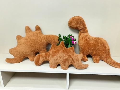Lixzuch 24 inch Large Dino Nugget Pillow, Big Stegosaurus Dino Chicken Nugget Pillow Stuffed Animal Plush Toy, Dino Nugget Plush Dinosaur Theme Party Decoration Birthday Gift for Kids