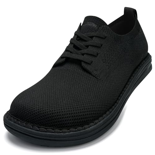 ITAZERO Men's Wide Toe Box Mesh Shoes Casual Big Size Barefoot Walking Shoes with Arch Support Insole for Plantar Fasciitis Black 17