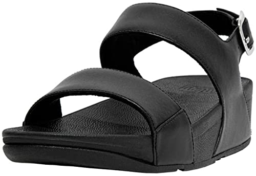 Fitflop Women's Ankle-Strap Wedge Sandal, All Black, 5