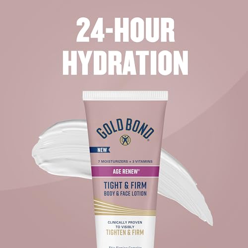 Gold Bond Age Renew Tight & Firm Body & Face Lotion with Proteins & Lipids, Skin Firming Lotion for Aging, Dry Skin, 8 oz.