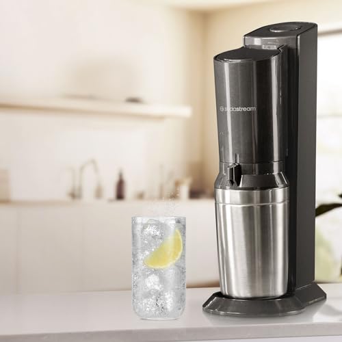 SodaStream Aqua Fizz Sparkling Water Maker Bundle (Black), with Co2, Glass Carafes, & bubly drops Flavors