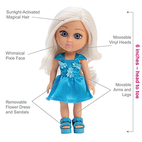 Adora Super Cuddly Fairy Garden Friends Doll Set with Color - Changing Hair, Blue Dress in Floral Applique and Matching Sandals Birthday Gift for Ages 3+ - Bluebell