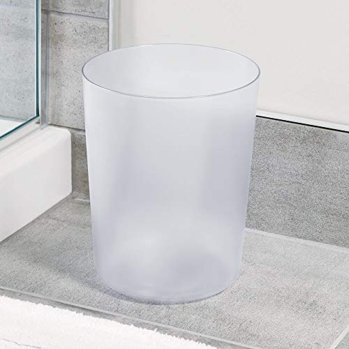 iDesign Finn BPA-Free Plastic Round Waste Basket - 7.64" x 7.64" x 10", Clear