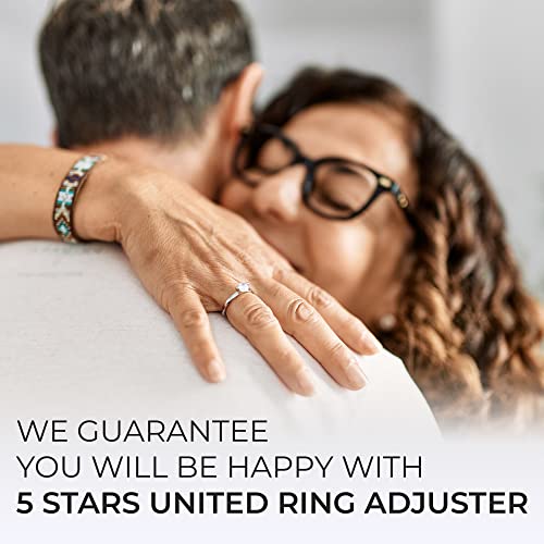 5 STARS UNITED Ring Sizers for Loose Rings - 8-Pack Easy-Clip Ring Size Adjuster for 1-10 mm Band Widths - Ring Guards for Women and Men, Not for Size 11+ Rings