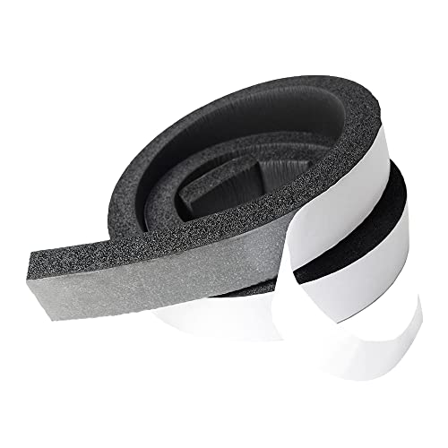 DOBTIM Pipe Insulation Foam Wrap Tape, Self Adhesive with High Resilience for Pipe Insulation Wrap 6.5 Ft x 2 Inch Wide x 1 Inch Thick