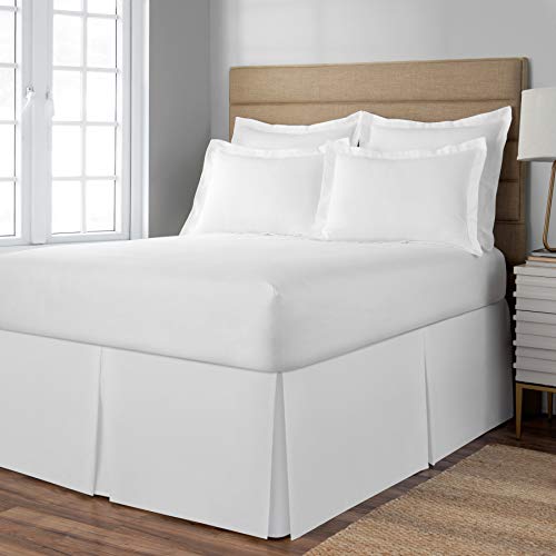 Spacemaker Extra-Long 21" Drop Length Bed Skirt, Twin, White