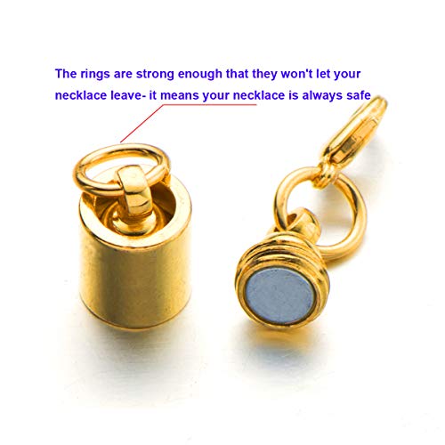 Zpsolution Screw Magnetic Clasps for Necklaces Safety Magnetic Locking Jewelry Clasp Converter