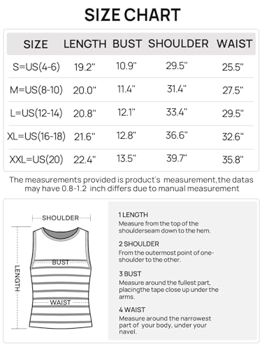 MEROKEETY Women's Ribbed Knit Tank Top 2024 Summer Casual High Neck Striped Sleeveless Shirts, Apricot, XS