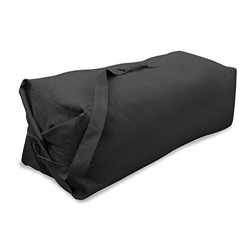 Stansport Top Load Canvas Deluxe Duffel Bag - Black (1221) 36" X 10" X 10"