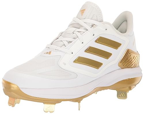 adidas Women's Adizero Purehustle 3 Elite Sneaker, White/Gold Metallic/Gold Metallic, 11