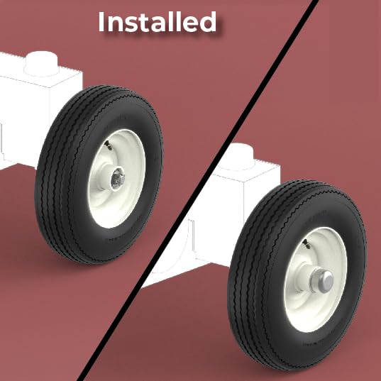 1" Bearing Log Splitter Wheel with Tire 4.8" wide X 8" diameter.