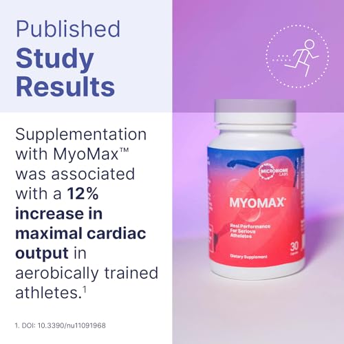 Microbiome Labs MyoMax Vitamin K - 100% Soy-Free Vitamin K2 (k2 MK7) Supplement - Vit K2 with Calcium Pyruvate to Support ATP Production, Muscle, Heart Health - Helps Extend Peak Fitness (30 Capsules)