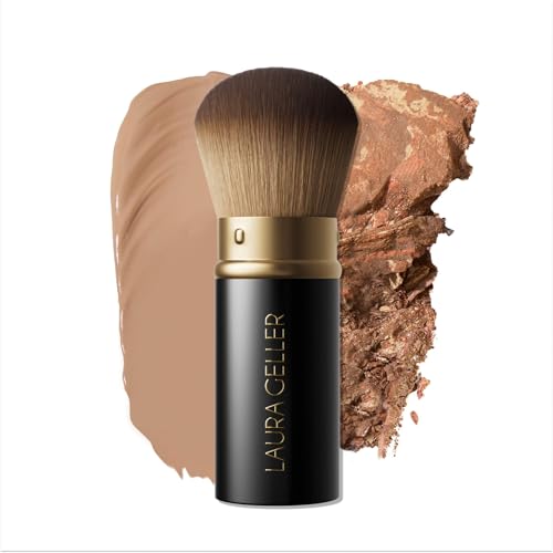 LAURA GELLER NEW YORK The Wonder Brush, Makeup Brush with Wooden Handle, Apply The Wonder Balm, Cream & Liquid Blush, Even Application and Blending