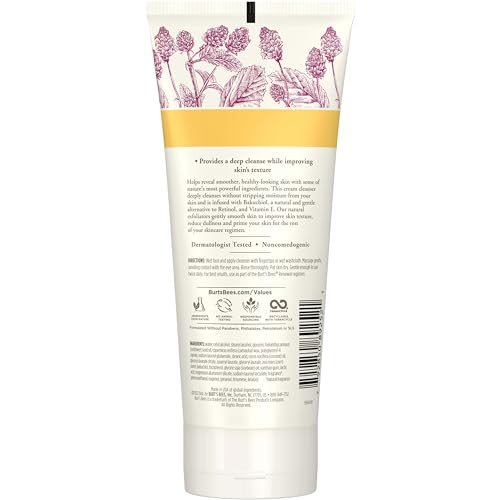 Burt's Bees Renewal Refining Cleanser with Bakuchiol Natural Retinol Alternative, 6 Oz (Package May Vary)