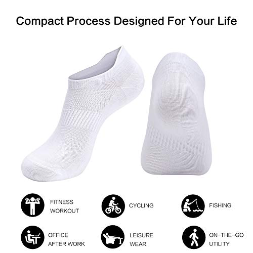 ATBITER Ankle Socks Womens and Men 8/6Pairs Thin Athletic Running Low Cut No Show Socks With Heel Tab