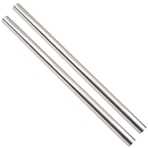 2.5 Inch Straight Pipe Stainless Steel T304 Tubing Piping 16 Gauge 48 Inch Long 2.5" OD Tailpipe DIY Pipe, Pack of 2
