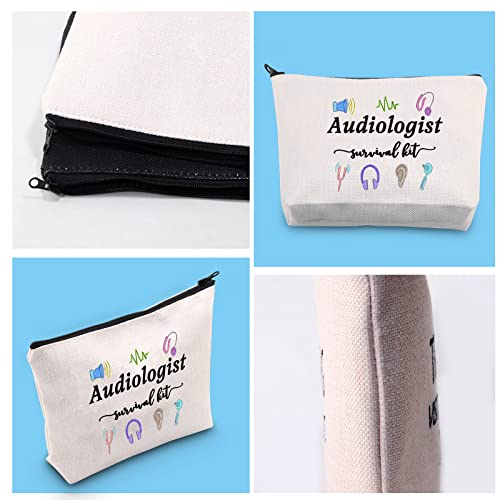 GJTIM Audiologist Gift Audiology Graduation Zipper Pouch Audiologist Survival Kit Makeup Bag (Survival Audiologist bag)