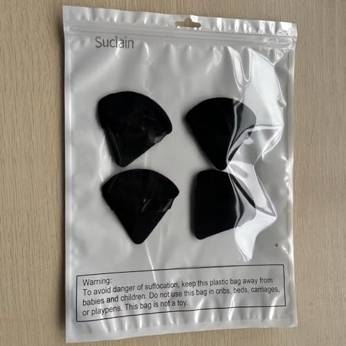 Suclain 48 Pcs Velour Triangle Powder Puff Soft Velour Makeup Puff for Face Powder Makeup Triangle Sponges for Wet and Dry Cosmetic Foundation Loose Mineral Body Makeup Tool(Black)