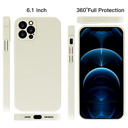 KPKHDI iPhone 13 Pro Max Case Compatible with iPhone 13 Pro Max Matte Silicone Stain Resistant Cover with Full Body Protection Anti-Scratch Shockproof Case 6.7 inch (White)