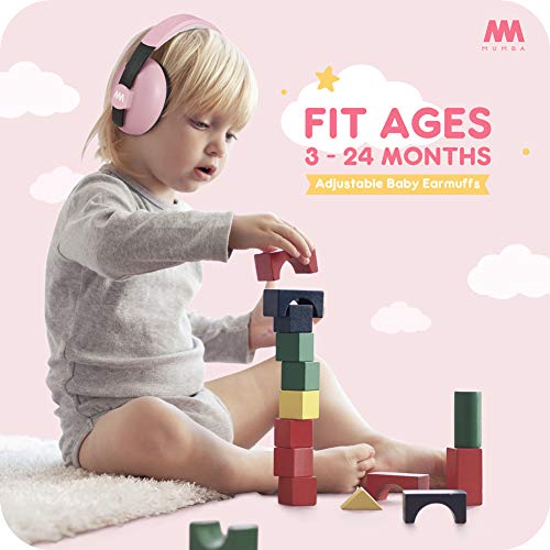 Mumba Baby Ear Protection Noise Cancelling Headphones for Babies and Toddlers Baby Earmuffs - Ages 3-24+ Months