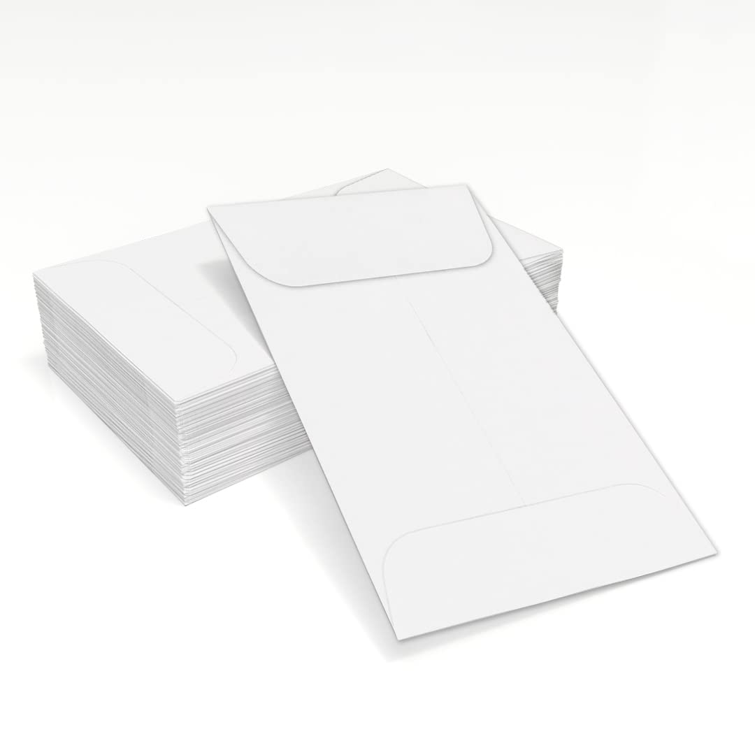 LUXPaper #1 Coin Envelopes | 2 1/4" x 3 1/2" | Bright White | 24lb. Text | 250 Qty