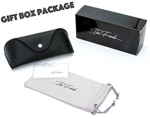 The Fresh High Definition Polarized Wrap Around Shield Sunglasses Over Prescription Glasses - Leather Eyeglasses Case (F616 Brown/Floral Flower Print, Brown)