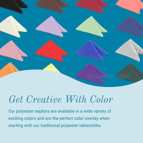 Polyester Cloth Napkins - Washable Soft Table Linens - Durable & Elegant for Dining, Restaurants, Weddings, Events, Rentals, Banquets, & Parties - Premium Quality Set of 150, White, 20"x20"