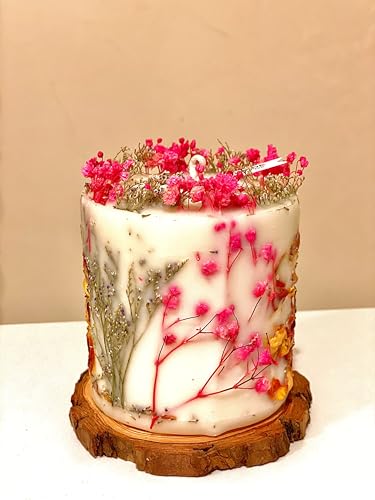 Magical Moment All Narural Flower Candle, Handmade Candle, Scented Aromatherapy Candle, Soy Wax Candle, Beautiful Gifts for Moms, Friends, Family, Teachers, and Coworkers