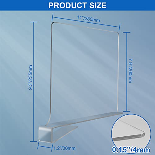 OMGelic Acrylic Shelf Dividers for Closet Organization 4PCS Closet Shelf Divider Closet Dividers for Shelves Shelf Organizer for Closet Shelf Organizer for Wood Closet Separator Clear