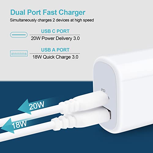 Super Fast Charger Samsung Type C Charging Block for Samsung Galaxy Z Flip 7 FE 7 6 5 4 Z Fold 7 6 5 4 S25 Ultra A17 A16 5G A56 A36 A26 S23,USB C Wall Charger Box for iPhone 16 15 14 13 12,Pixel 9a