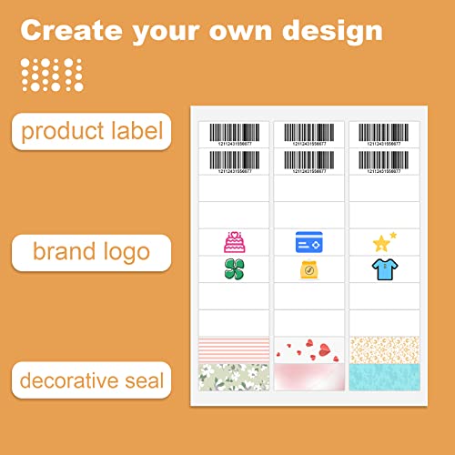 30 UP Labels 1" X 2-5/8" FBA Labels White Shipping Address Labels for Laser and Ink Jet Printer, 30 per Page Labels (100 Sheet, 3000 Labels)