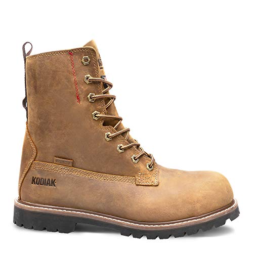 Kodiak Men's 8-Inch McKinney Soft Toe Waterproof Industrial Boot, Brown, 15 Wide