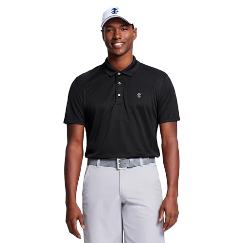 IZOD Men's Performance Golf Grid Polo, Blue Vervain, Small