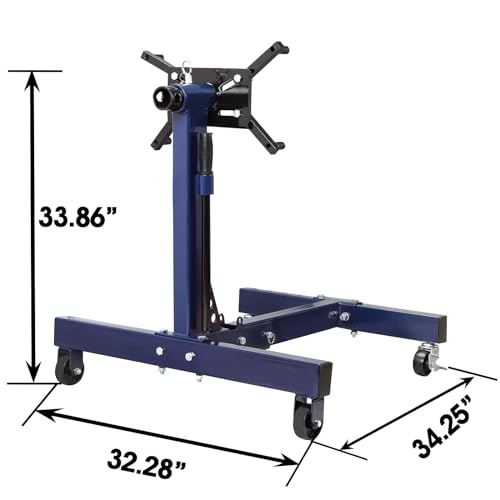 BIG RED T24541 Torin Steel Rotating Engine Stand with 360 Degree Rotating Head: 1/2 Ton (1,000 lb) Capacity, Red