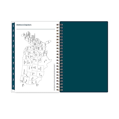 Blue Sky 2024 Weekly and Monthly Planner, January - December, 5" x 8", Clear Pocket Cover, Wirebound, Grenada (137275-24)