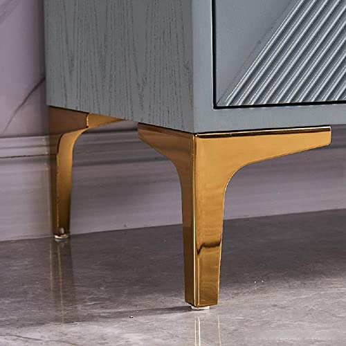 WANLIAN 4 Inch Furniture Legs, Metal Furniture Legs for Cabinet Sofa TV Stand Bookcase 4Pcs (Gold)
