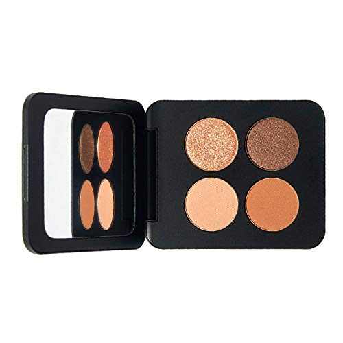 Youngblood Clean Luxury Cosmetics Natural Pressed Mineral Quad Eyeshadow, Sweet Talk | Pigmented Quad Matte and Shimmer Eyeshadow Palette Compact | Cruelty Free, Paraben Free, Gluten-free