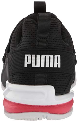 PUMA -Men's Axelion Mesh Sneaker, Black Silver-High Risk Red, 12